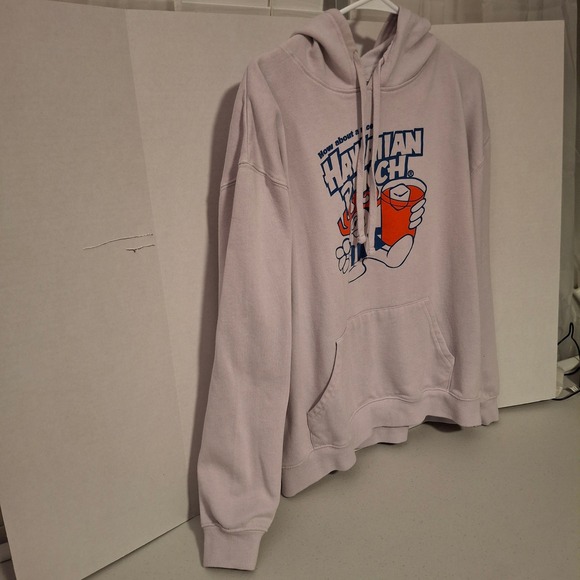 Hawaiian Punch Tops - Hawaiian Punch Graphic Hoodie Sweatshirt Light Purple Long Sleeve Casual Size L